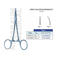 Pince Halstead-Mosquito en Titane 12 cm