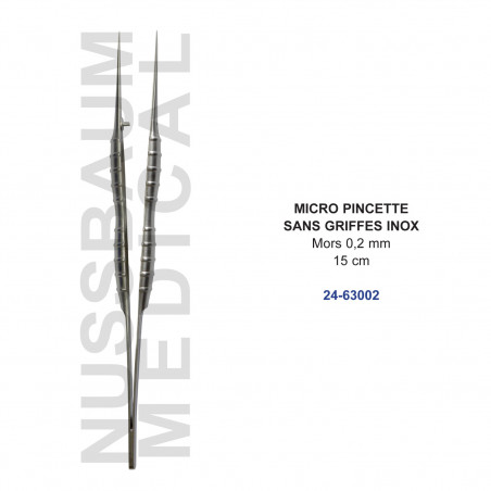 Micro Pincette Sans Griffes Inox 15 cm
