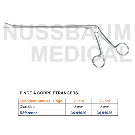 Pince à corps étrangers distribuée par Nussbaum Médical