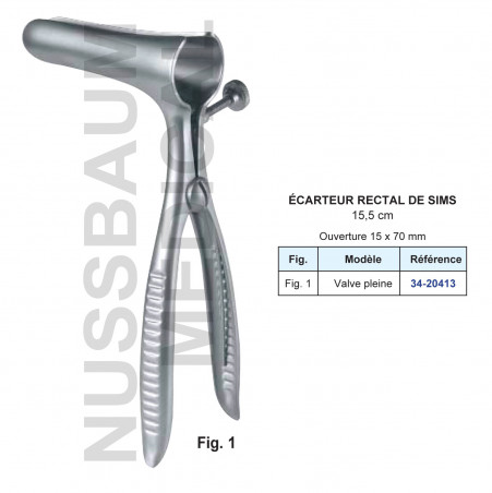 Ecarteur rectal de Sims