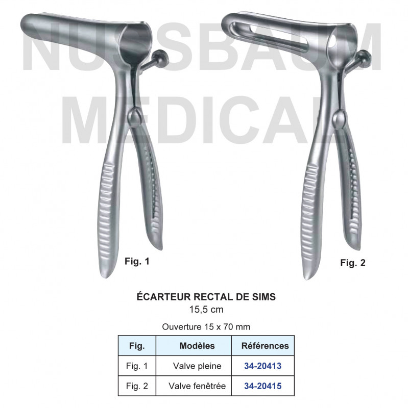Ecarteur rectal de Sims Ecarteur rectal de Sims