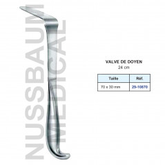 Valve de Doyen de 24 cm distribuée par Nussbaum Médical