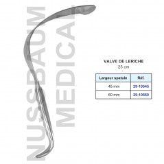 Valve de Leriche de 25 cm distribuée par Nussbaum Médical