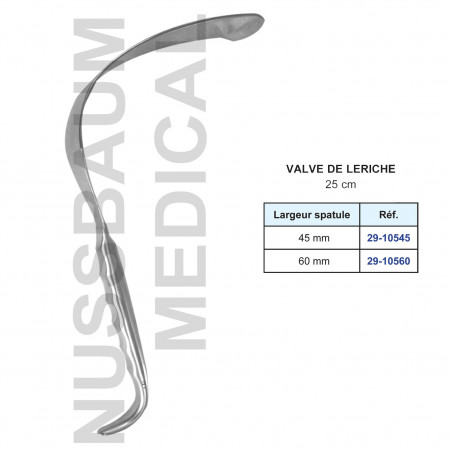 Valve de Leriche de 25 cm distribuée par Nussbaum Médical