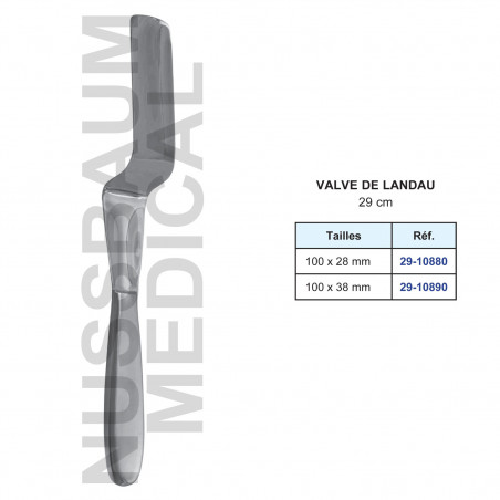 Valve Landau de 29 cm distribuée par Nussbaum Médical