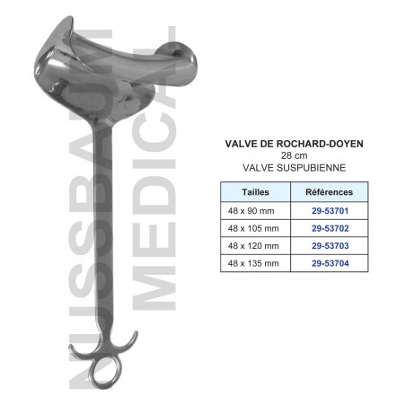 Valve de Rochard-Doyen de 28 cm distribuée par Nussbaum Médical