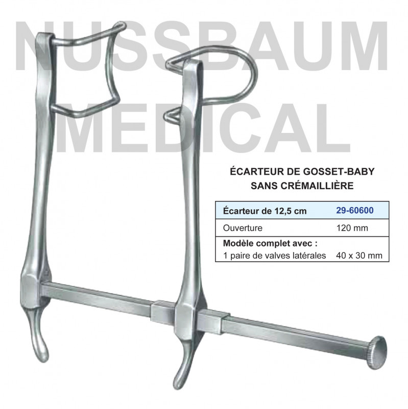Ecarteur de Gosset-Baby sans crémaillère Ecarteur de Gosset-Baby sans crémaillère