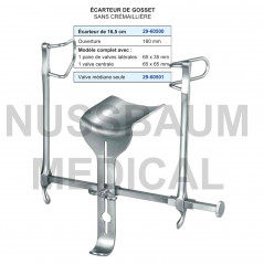Ecarteur de Gosset sans crémaillère distribué par Nussbaum Médical