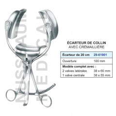 Ecarteur de Collin avec crémaillère distribué par Nussbaum Médical