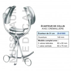 Ecarteur de Collin avec crémaillère distribué par Nussbaum Médical