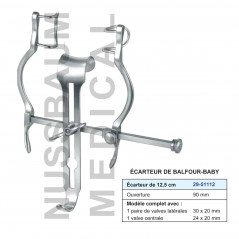 Ecarteur de Balfour-Baby 12,5 cm