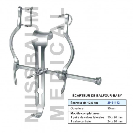 Ecarteur de Balfour-Baby 12,5 cm