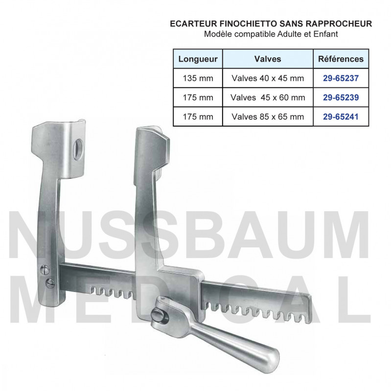 Ecarteur Finochietto modèle Adulte et Enfant Ecarteur Finochietto modèle Adulte et Enfant