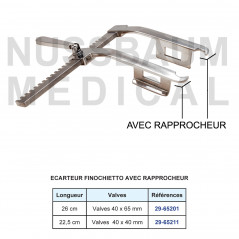 Ecarteur Finochietto avec ou sans rapprocheur