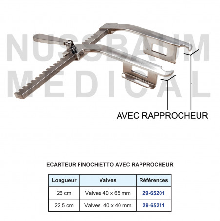 Ecarteur Finochietto avec ou sans rapprocheur