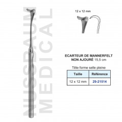 Ecarteur de Mannerfelt 15,5 cm - 12 x 12 mm non ajouré