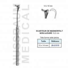 Ecarteur de Mannerfelt 15,5 cm - 12 x 12 mm non ajouré
