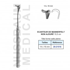 Ecarteur de Mannerfelt 15,5 cm - 12 x 12 mm non ajouré