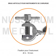 Bras articulé pour instruments de chirurgie avec colonne en L