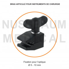 Bras articulé pour optiques avec colonne droite