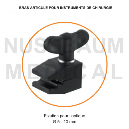 Bras articulé pour optiques avec colonne en L