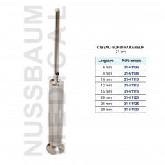 Ciseau-burin Farabeuf 21 cm