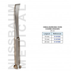 Ciseau-burin Mac Even Courbe Gradué 20 cm