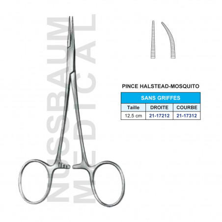 Pince Halstead-Mosquito Sans Griffes