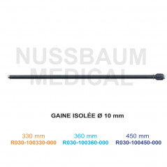 Gaine isolée diamètre 10 mm pour pince de laparoscopie distribuée par Nussbaum Médical