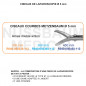 Inserts ø 5 mm ciseaux Metzenbaum courbes double action