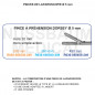 Inserts ø 5 mm pince à préhension Dorsey mors 20 mm simple action