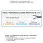 Inserts ø 3 mm pince à préhension courbe Maryland mors double action