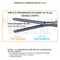 Inserts ø 10 mm pince à préhension De Bakey double griffe mors 40 mm double action