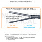 Inserts ø 10 mm pince à préhension Kocher mors 40 mm double action