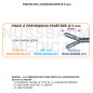 Inserts ø 5 mm pince à préhension Mors fenêtré double action