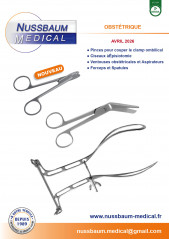 Brochure Pince Coupe Clamp Ompbilical publiée par Nussbaum Médical