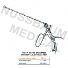 Schumacher Pince à biopsie orientable et démontable 25 cm
