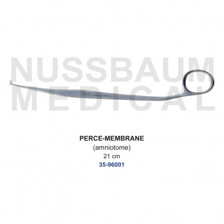 Amniotome perce-membrane en inox réutilisable