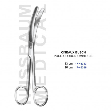 Ciseaux Busch pour cordon ombilical