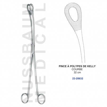Pince à polypes de Kelly 32cm distribuée par Nussbaum Médical