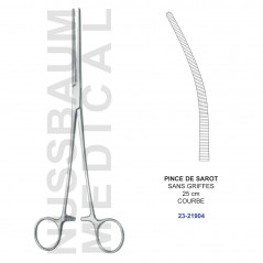 Pince de Sarot 25 cm Sans Griffes distribuée par Nussbaum Médical