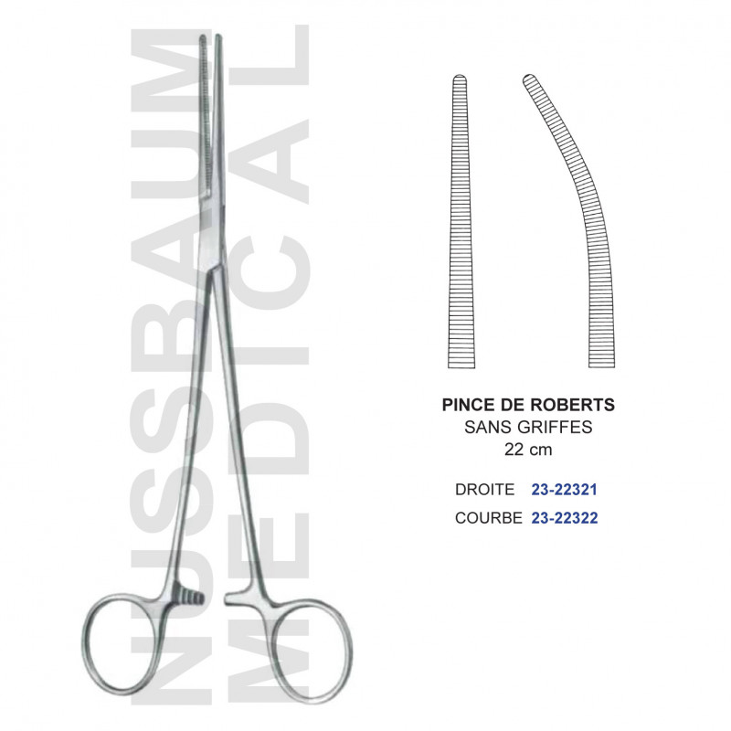 Pince de Roberts 22 cm Sans Griffes