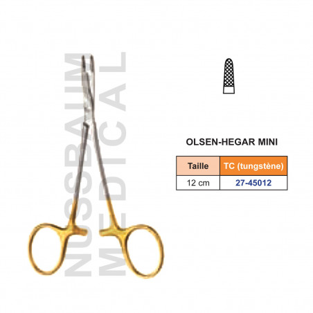 Porte-aiguille d'Olsen-Hegar Mini tungstène TC distribué par Nussbaum Médical