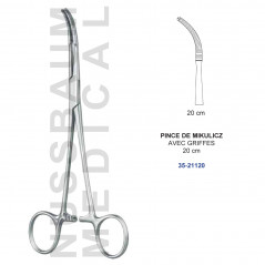 Pince de Mikulicz de 20 cm avec Griffes distribuée par Nussbaum Médical