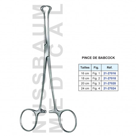 Pince de Babcock inox distribuée par Nussbaum Médical