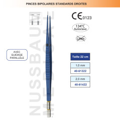 Pince bipolaire Premium droite 22 cm