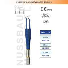 Pince bipolaire Premium coudée 11 cm