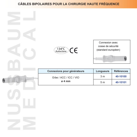 Câble bipolaire Erbe